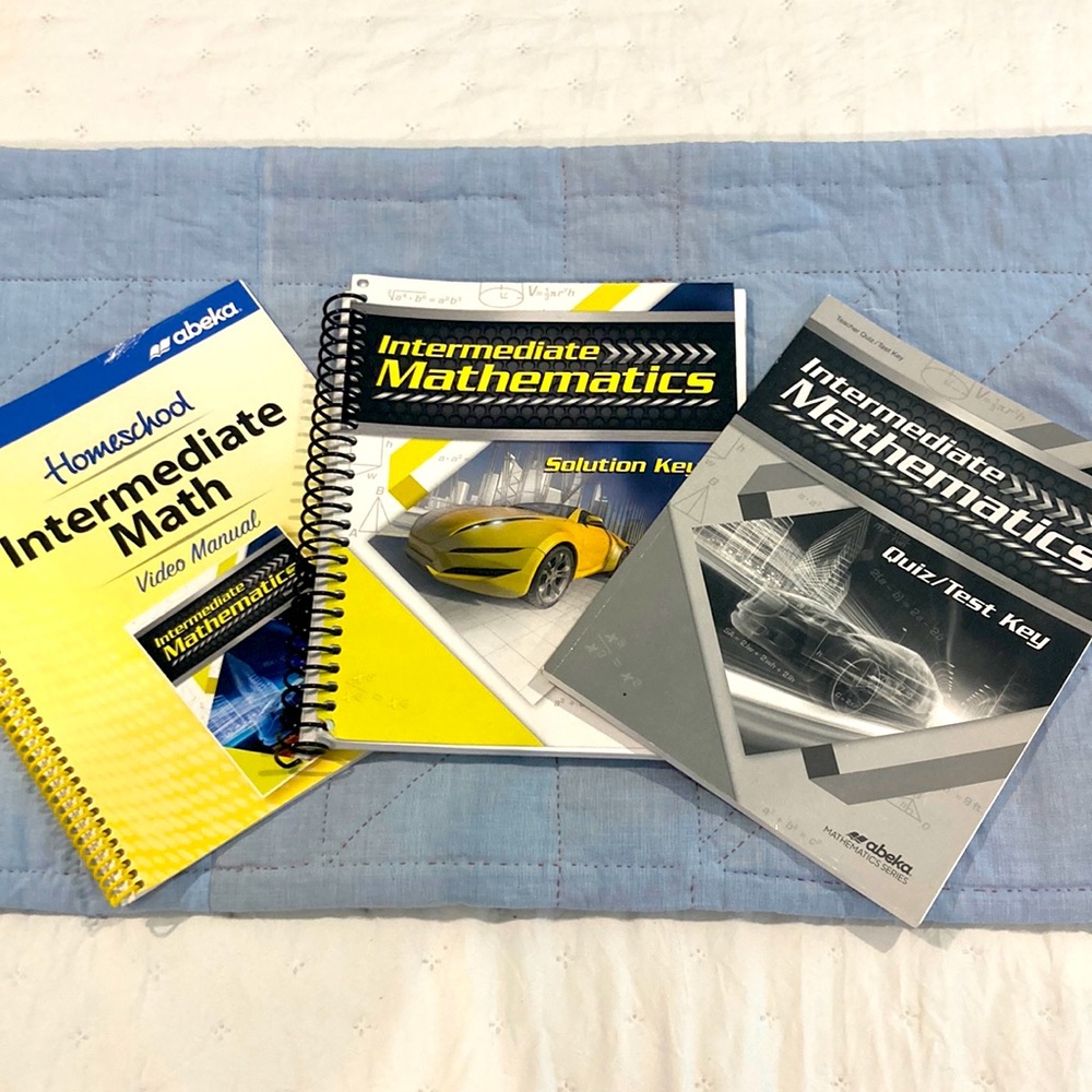 Set of 3 Abeka Intermediate Math teacher guide books